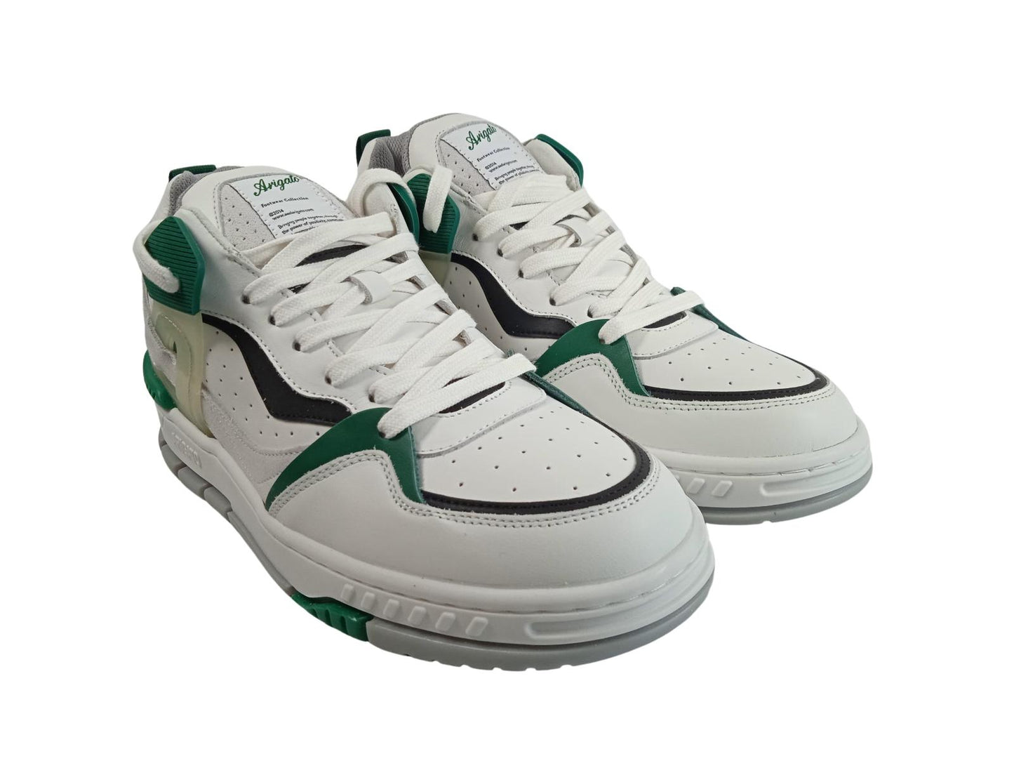 AXEL ARIGATO Men's White & Green Leather Astro Trainers Size UK8 RRP300 NEW