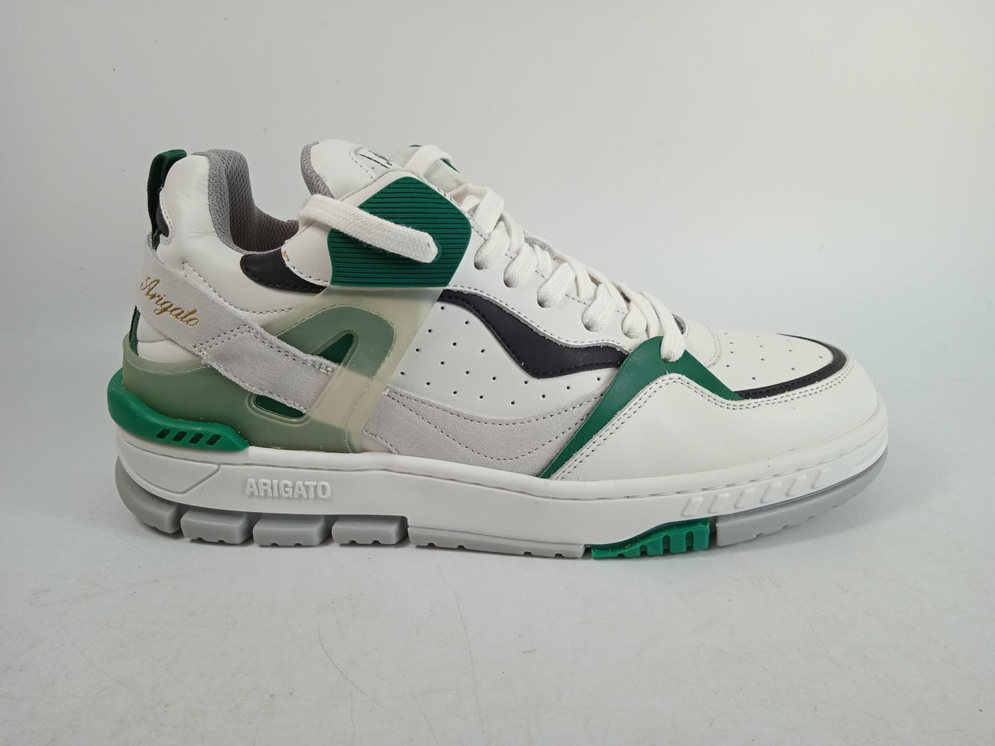 AXEL ARIGATO Men's White & Green Leather Astro Trainers Size UK8 RRP300 NEW