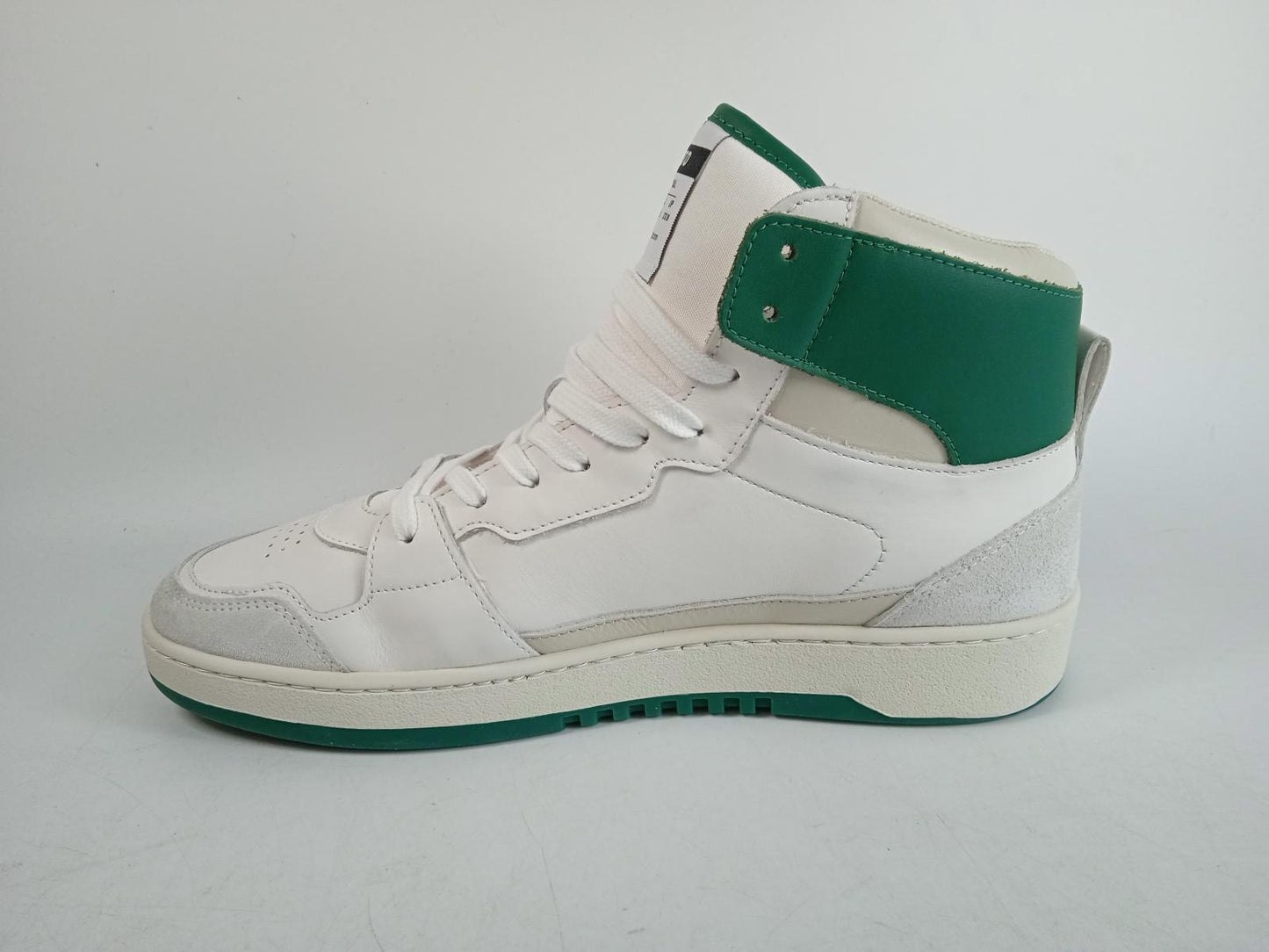 AXEL ARIGATO Men's White & Green Leather A-Dice Hi Trainers UK8 RRP225 NEW