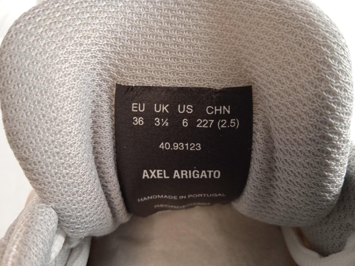 AXEL ARIGATO Ladies White Leather Marathon R-Tic Trainers UK3.5 RRP315 NEW