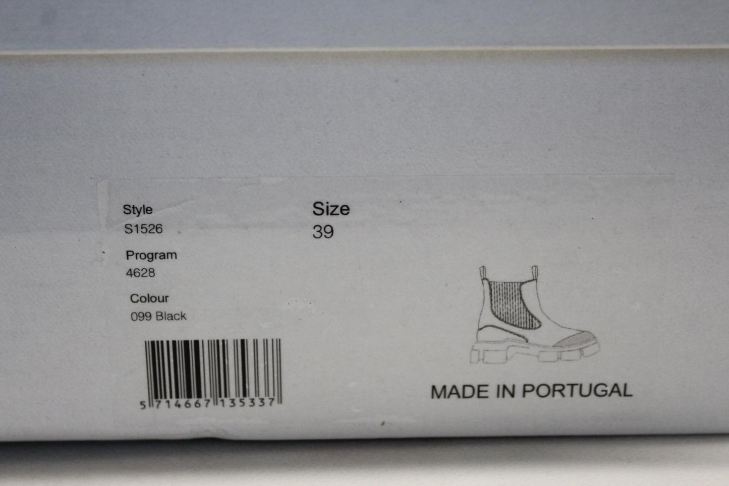 GANNI Ladies S1526 Black Recycled Rubber City Chelsea Boots EU39 UK6 NEW RRP195