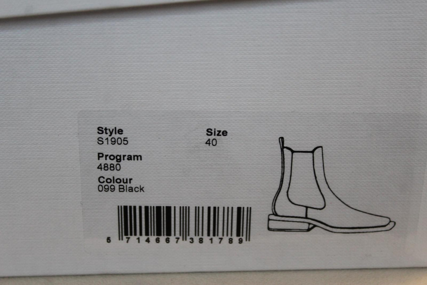 GANNI Ladies s1905 Black Leather Square Toe Chelsea Boots EU40 UK7 NEW RRP355