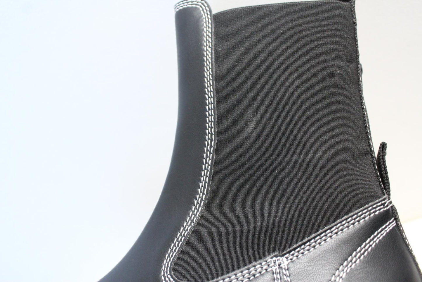 GANNI Ladies S2083 Black Everyday Faux Leather Mid Chelsea Boots UK6 NEW RRP370