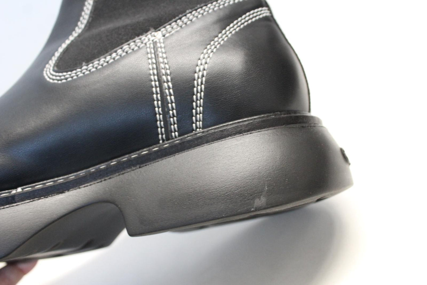 GANNI Ladies S2083 Black Everyday Faux Leather Mid Chelsea Boots UK6 NEW RRP370