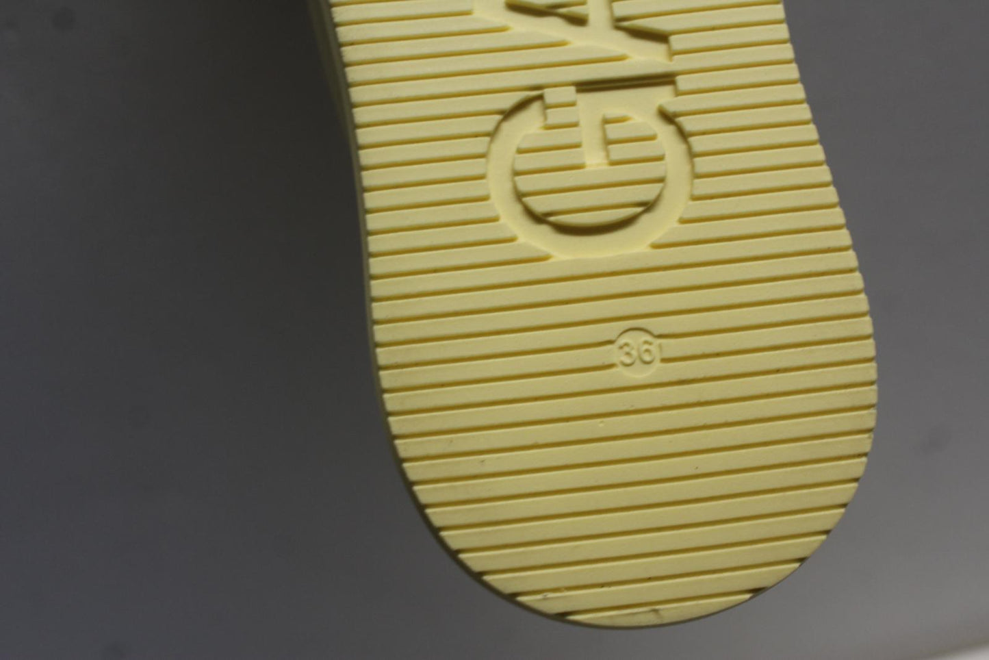 GANNI Ladies Pale Banana Yellow Vegan Leather Slides Sandals EU36 UK3 NEW RRP175