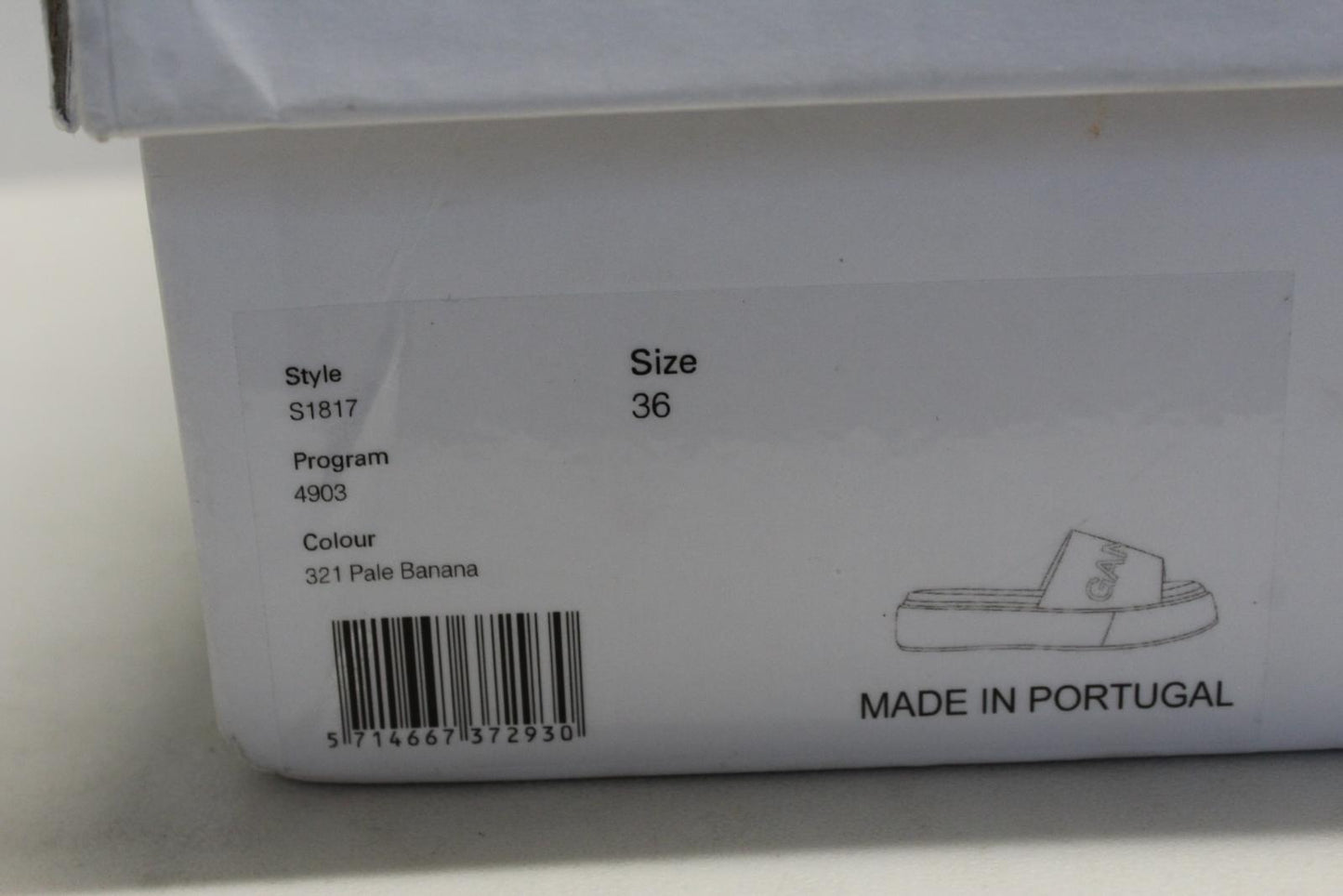GANNI Ladies Pale Banana Yellow Vegan Leather Slides Sandals EU36 UK3 NEW RRP175
