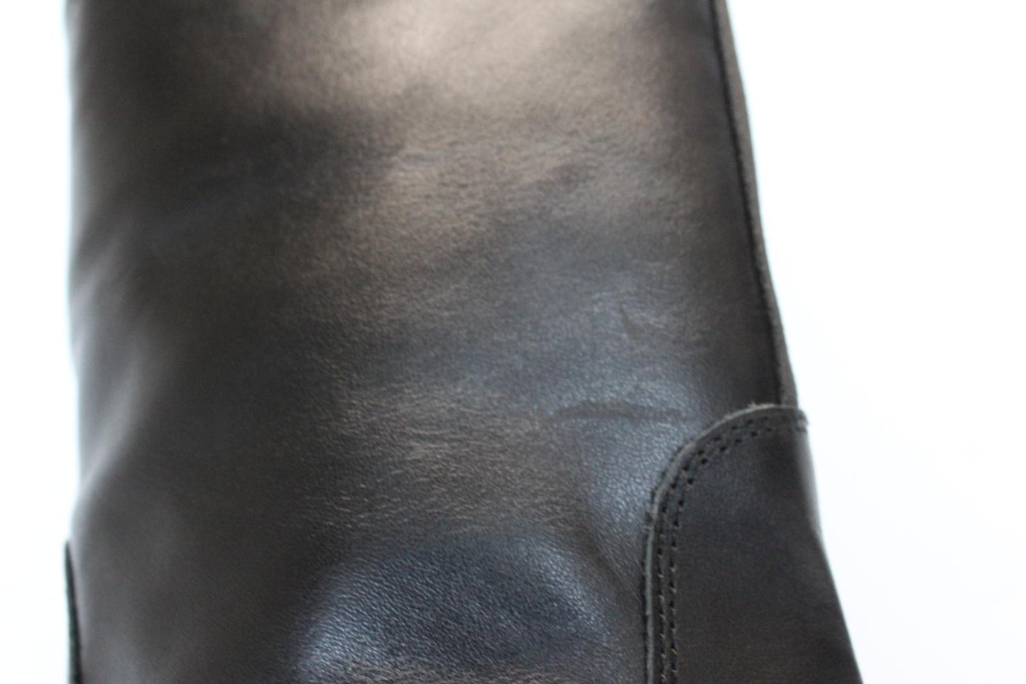GANNI  Chunky Boots S1649 Black 85 Leather Knee High Womens EU40 UK7 NEW RRP405