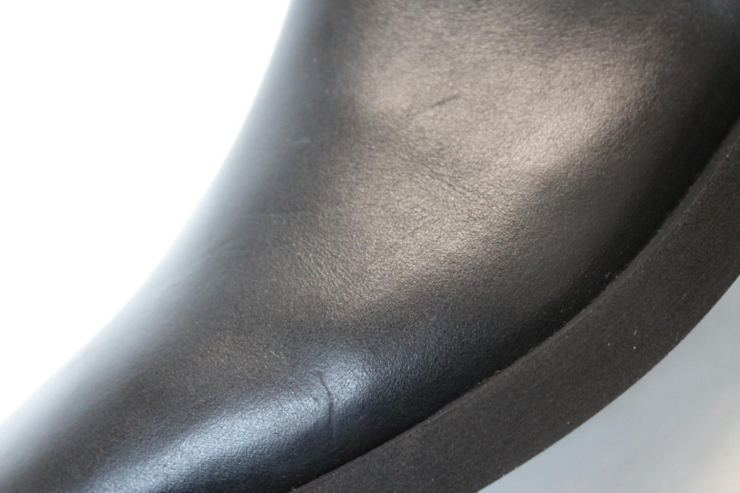 GANNI Chelsea Boots S1905 Black Leather Square Toe Womens EU38 UK5 NEW RRP355