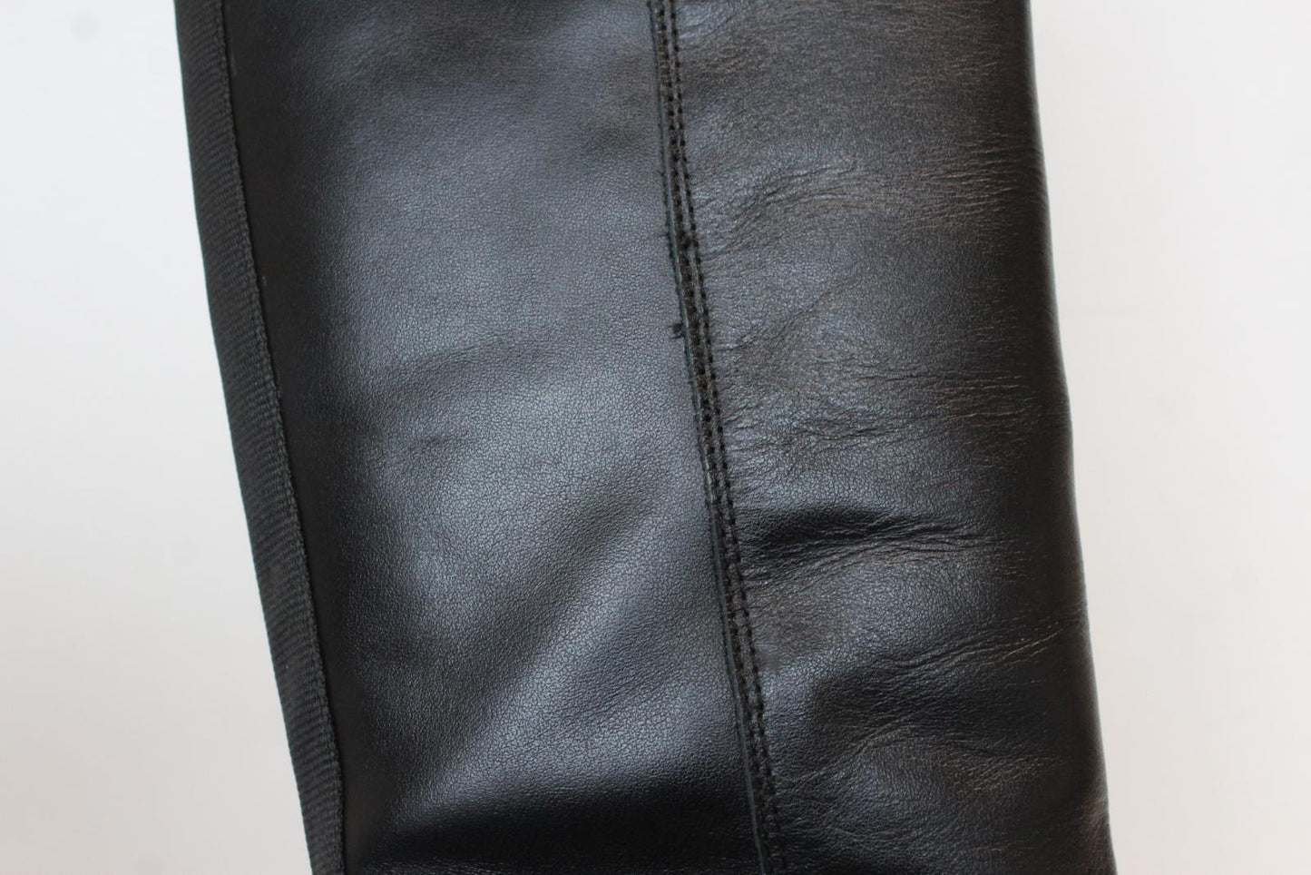 GANNI Chunky Boots S1649 Black 85 Leather Knee High Womens EU37 UK4 NEW RRP405