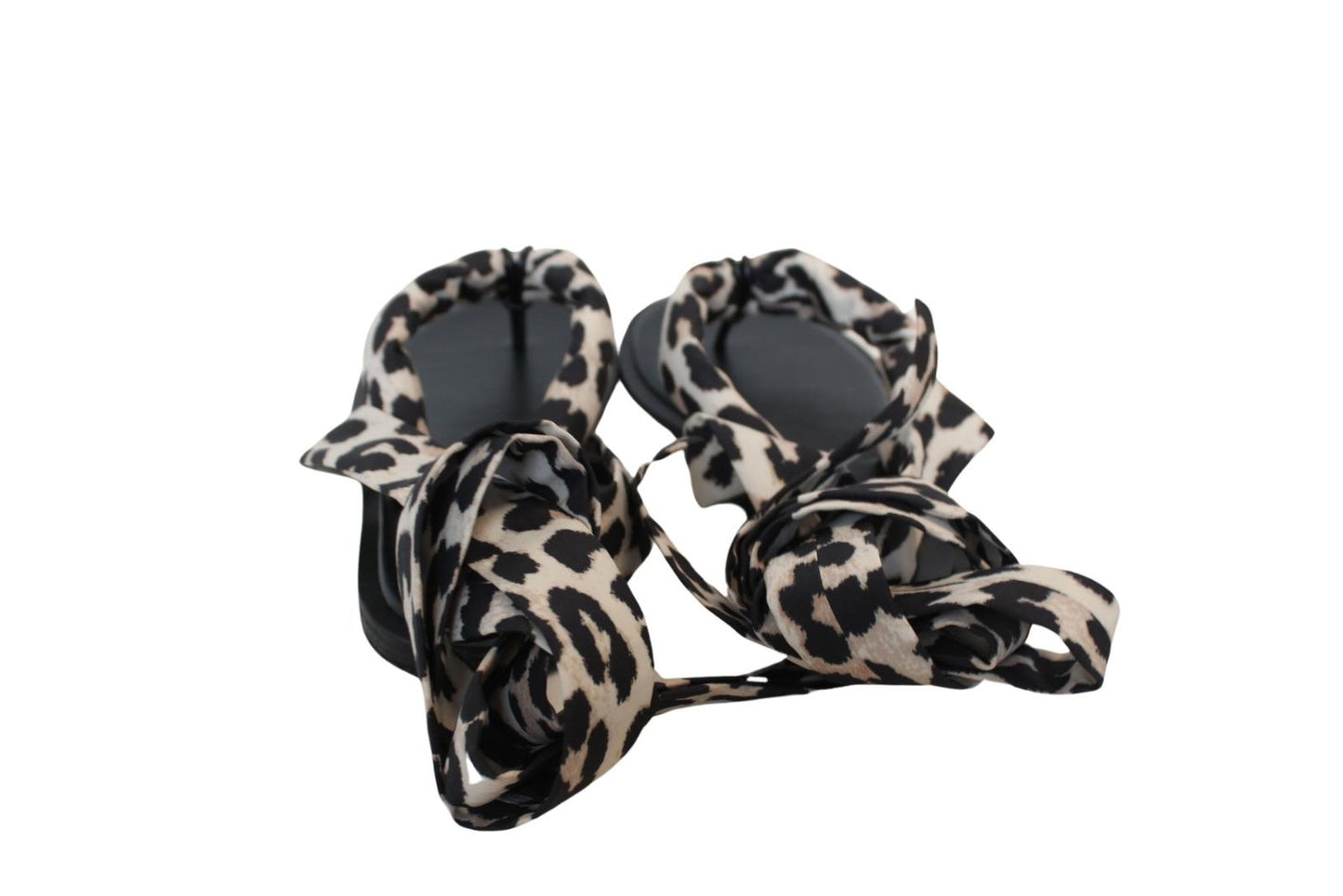 GANNI Sandal Shoes S1558 Leopard Recycled Tech Fabric Flat EU36 UK3 NEW RRP115