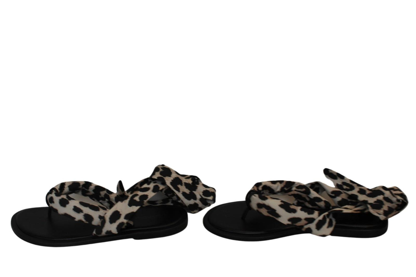 GANNI Sandal Shoes S1558 Leopard Recycled Tech Fabric Flat EU36 UK3 NEW RRP115
