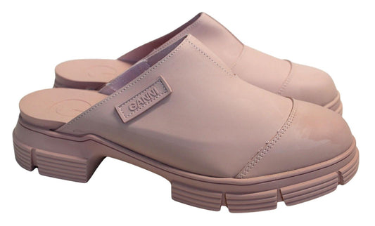 GANNI Ladies S1780 Pink Nectar Recycled Rubber City Mules EU42 UK9 NEW RRP195