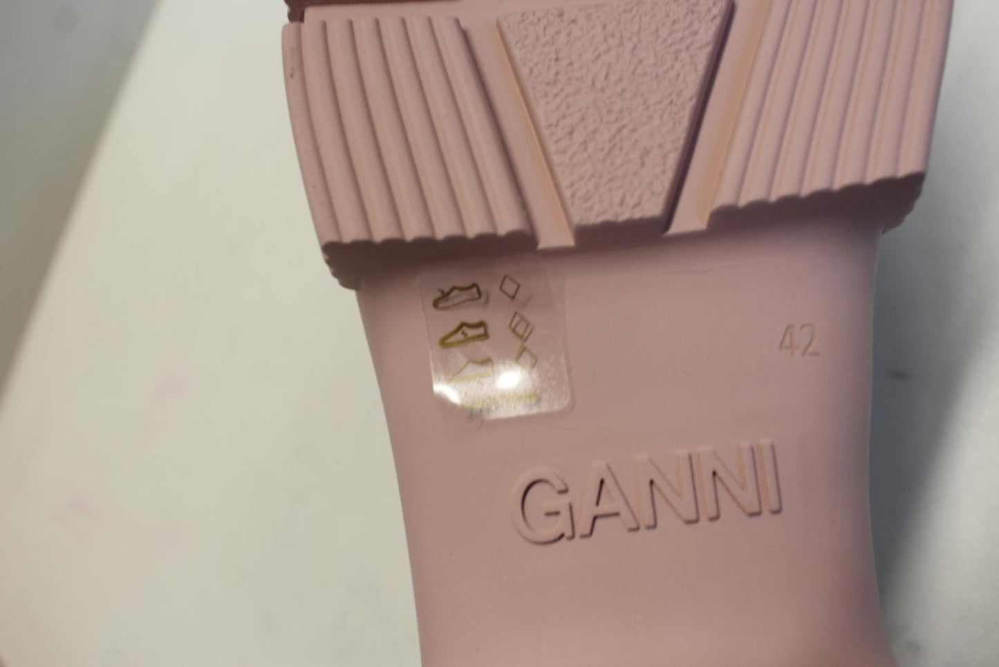 GANNI Ladies S1780 Pink Nectar Recycled Rubber City Mules EU42 UK9 NEW RRP195