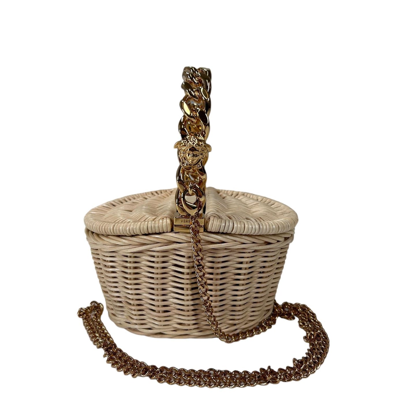 VERSACE RAFFIA MINI MEDUSA PICNIC TOTE BAG OS - NEW RRP 940
