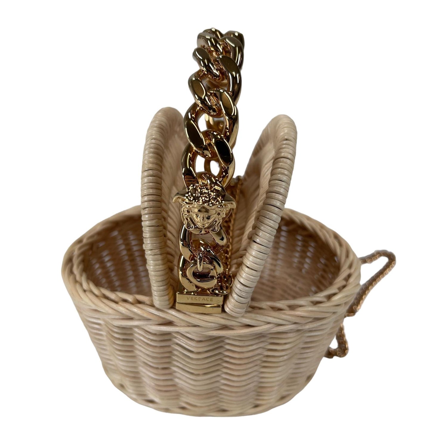 VERSACE RAFFIA MINI MEDUSA PICNIC TOTE BAG OS - NEW RRP 940