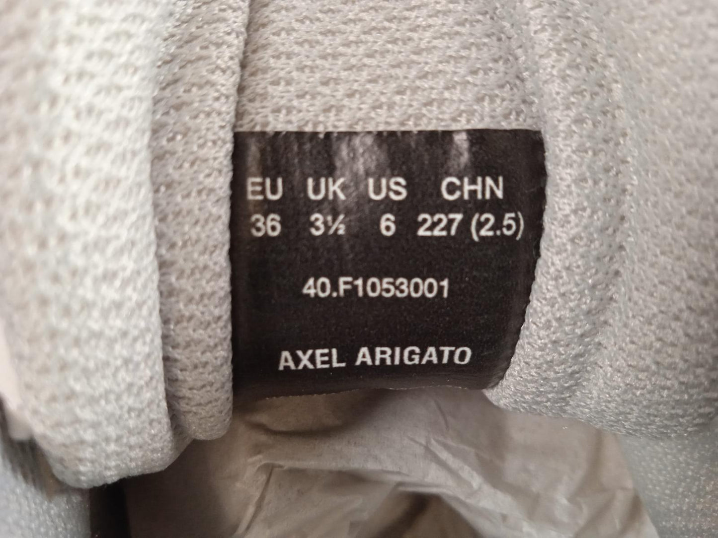 AXEL ARIGATO Ladies White Leather Marathon Runner Trainers UK3.5 RRP255 NEW