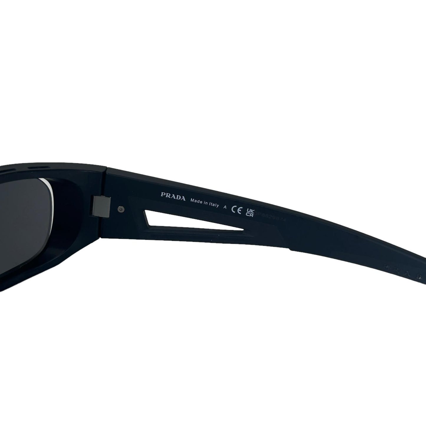 PRADA EYEWEAR LINEA SPORT WRAP LOGO SUNGLASSES BLACK NEW DEFECT