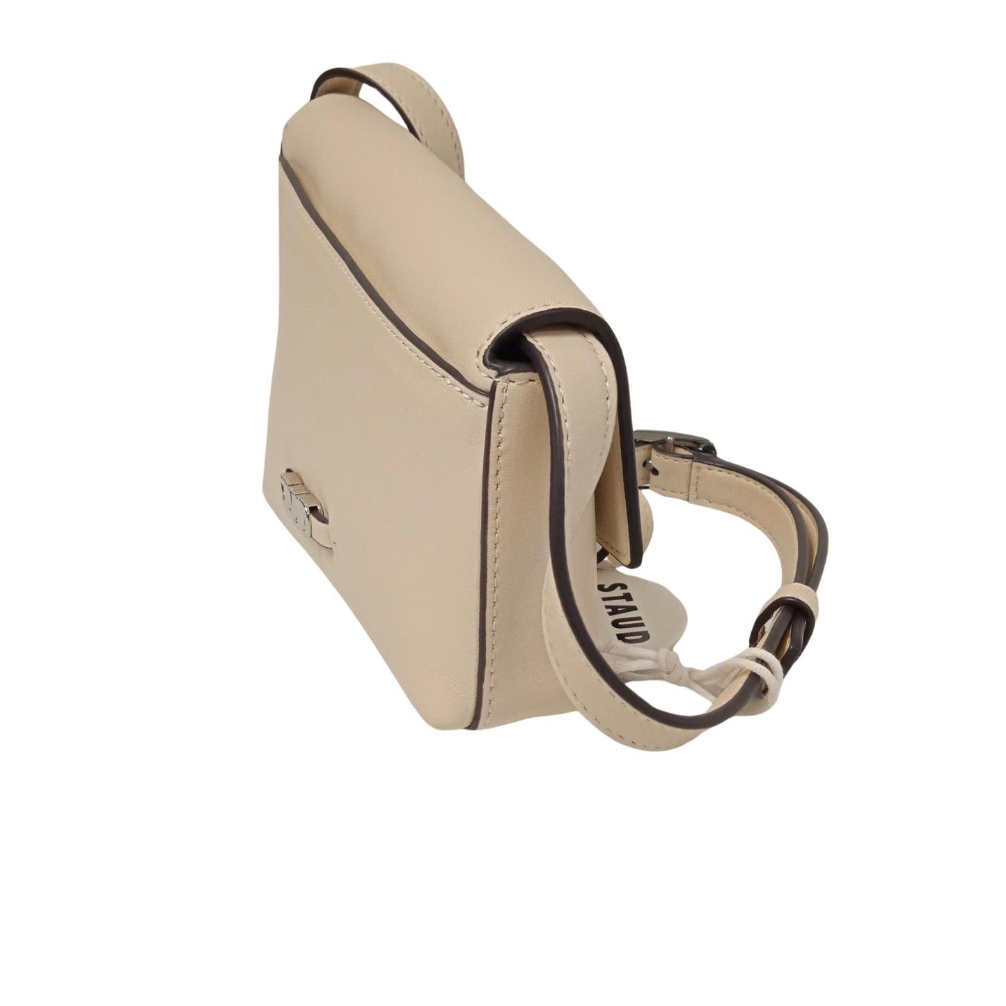 STAUD Ladies Beige Leather Acute Mini Crossbody Shoulder Bag RRP275 NEW