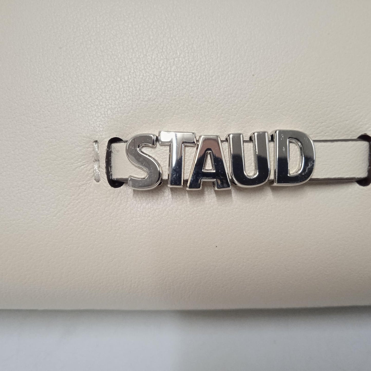 STAUD Ladies Beige Leather Acute Mini Crossbody Shoulder Bag RRP275 NEW