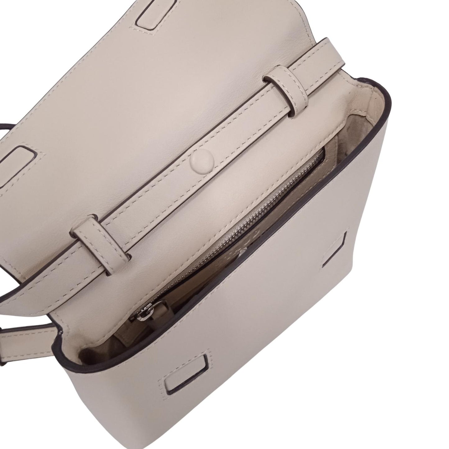 STAUD Ladies Beige Leather Acute Mini Crossbody Shoulder Bag RRP275 NEW