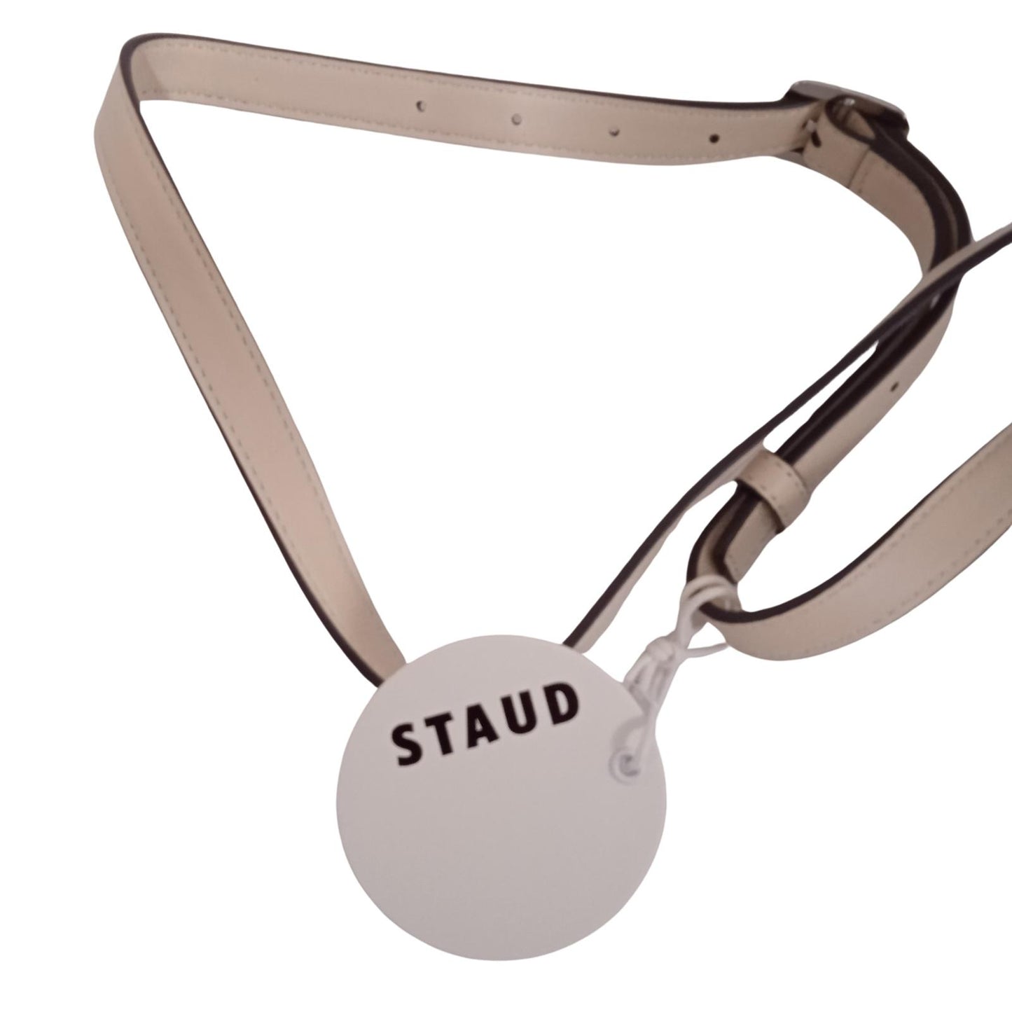STAUD Ladies Beige Leather Acute Mini Crossbody Shoulder Bag RRP275 NEW