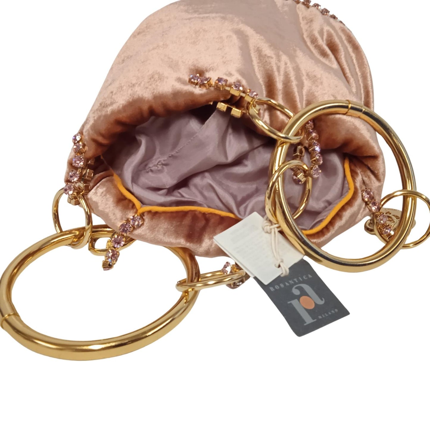 ROSANTICA Ladies Rose Pink Velvet Ghizlan Mini Bucket Bag One Size RRP1155 NEW