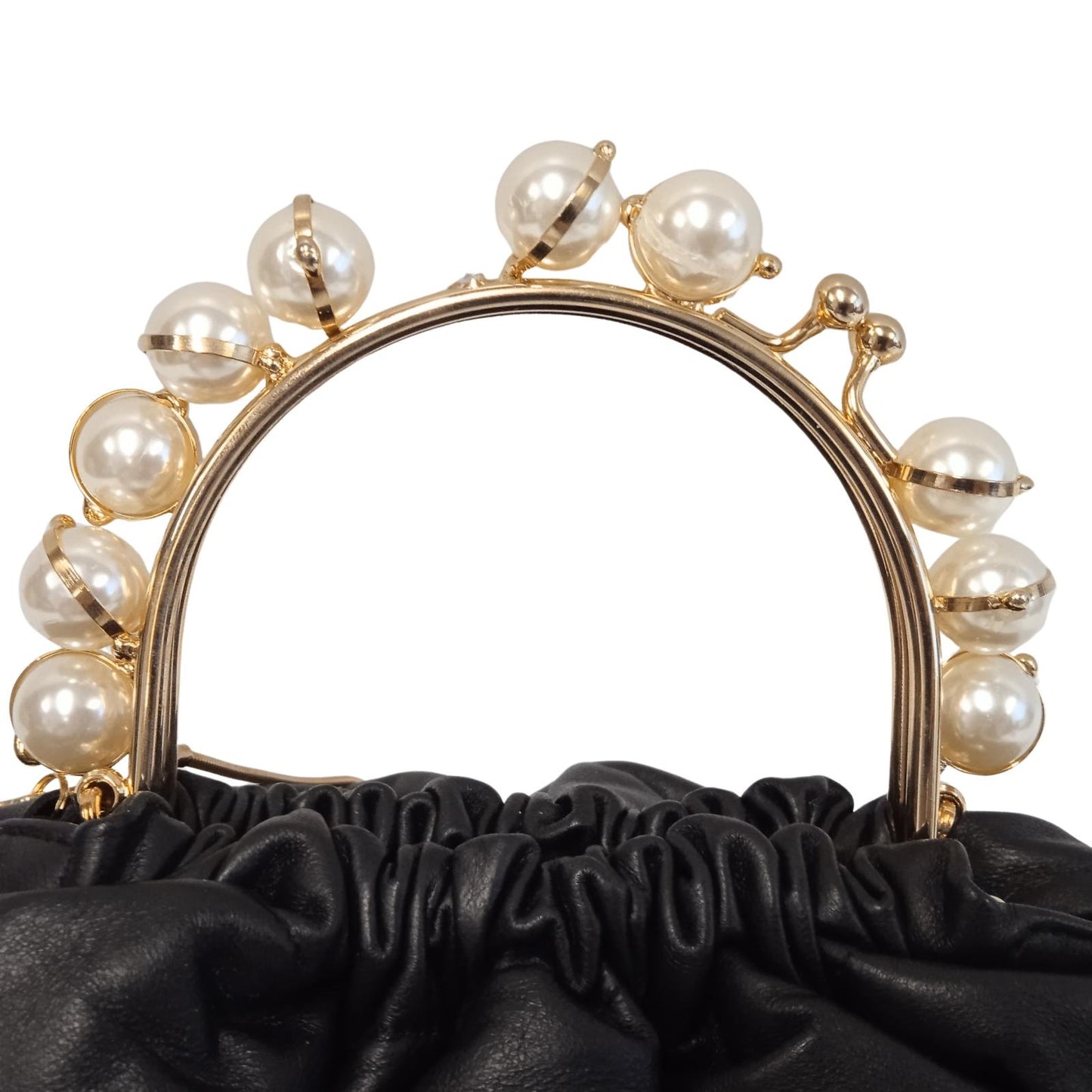 ROSANTICA Ladies Black Leather Explosion Top Handle Small Clutch Bag RRP605 NEW