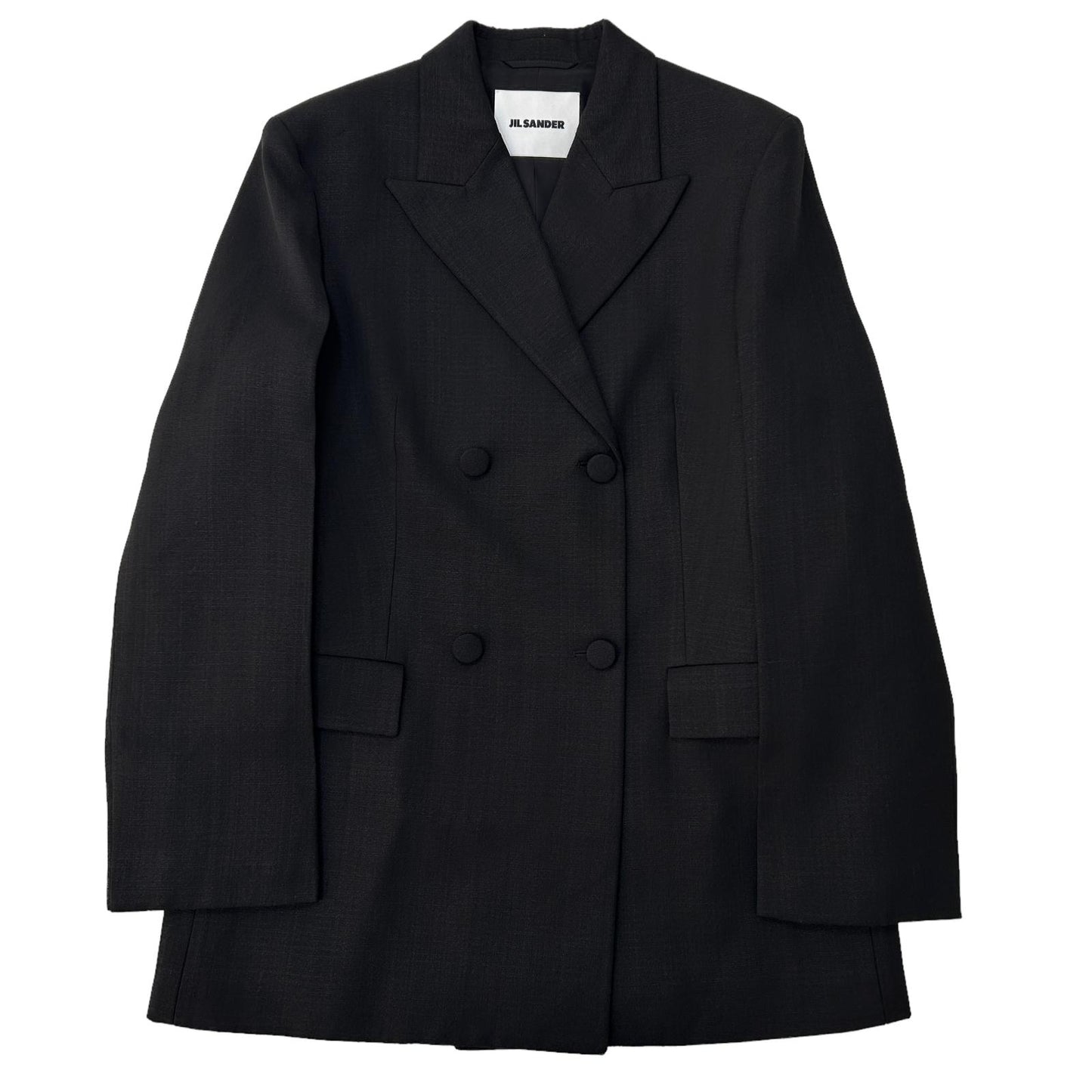 JIL SANDER Double Breasted Silk Viscose Blazer Garbadine Size 36 - NEW RRP 2130