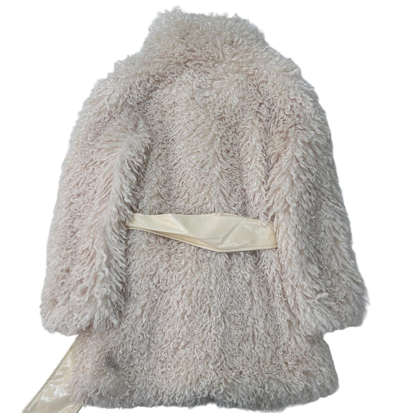 STAUD Neutrals Faux Fur Lydie faux shearling collar coat Medium - NEW RRP 430