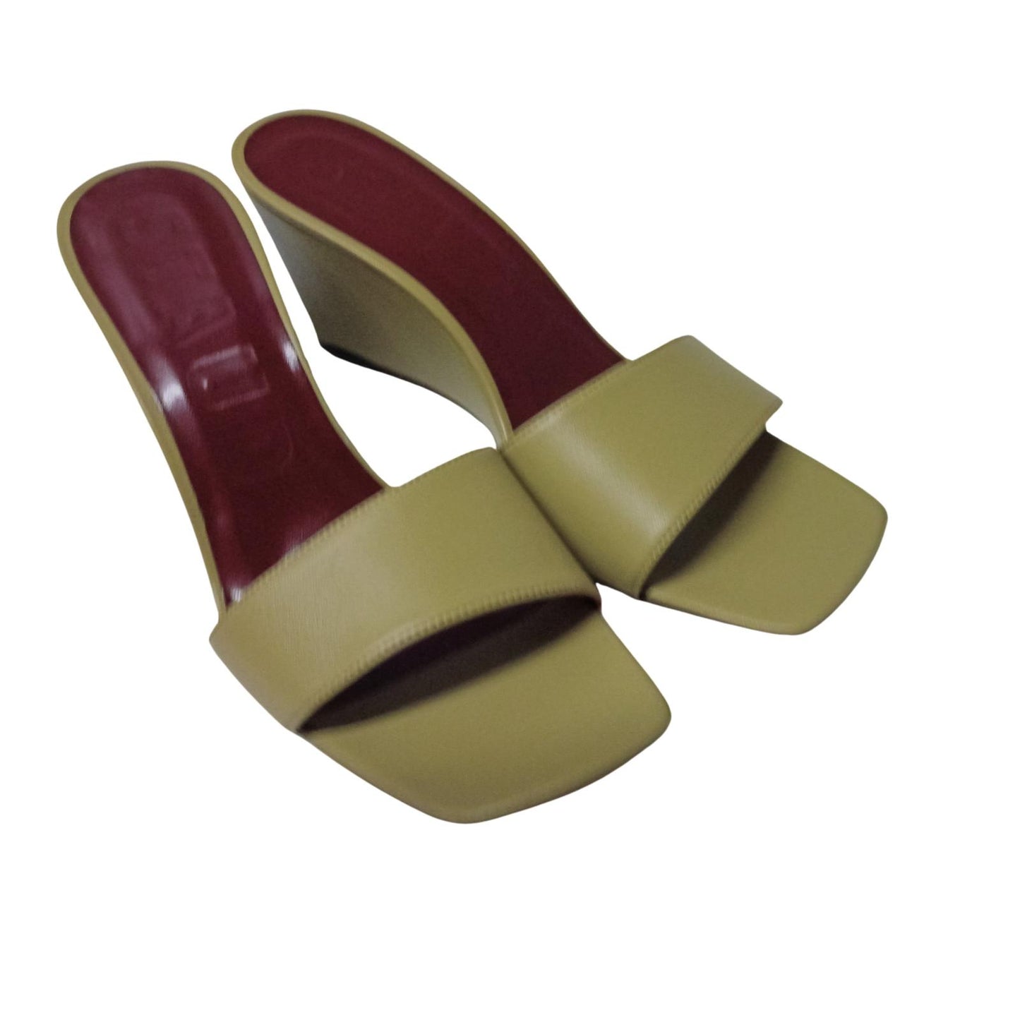 STAUD Green Wedge Sandals Nillie Wedge Sandal Shoe UK 7.5 NEW RRP 210