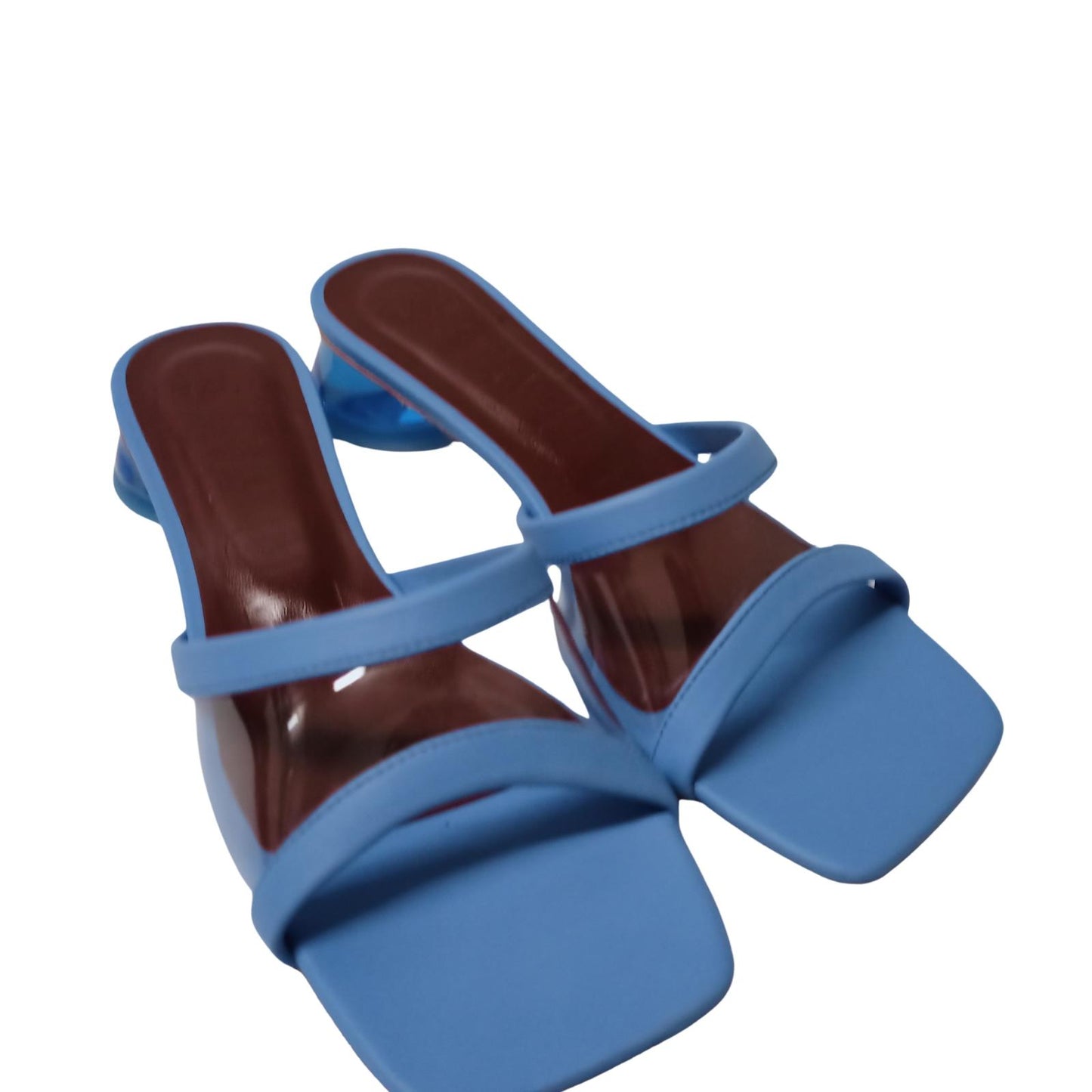 STAUD Blue Mid Heeled Sandals Simone Mid Heel Sandal Shoe UK 5 NEW RRP 270