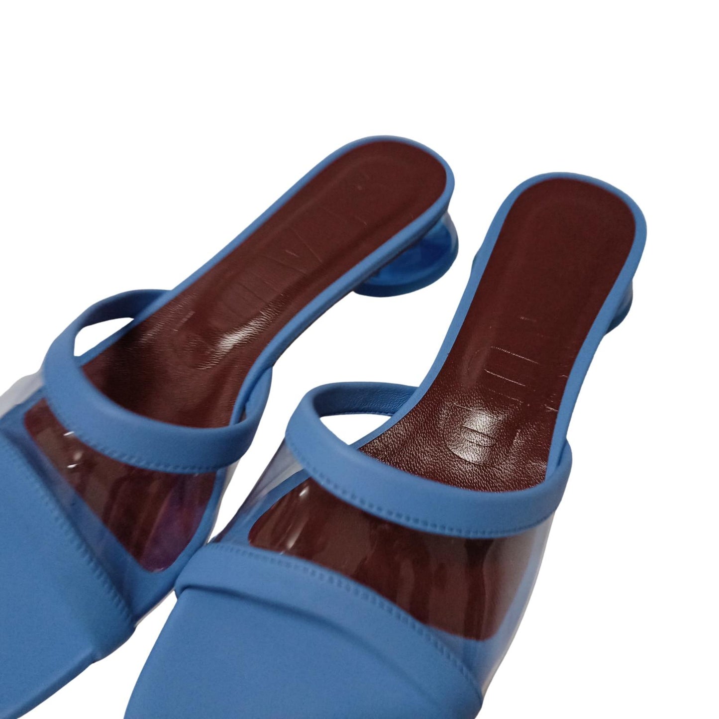 STAUD Blue Mid Heeled Sandals Simone Mid Heel Sandal Shoe UK 5 NEW RRP 270