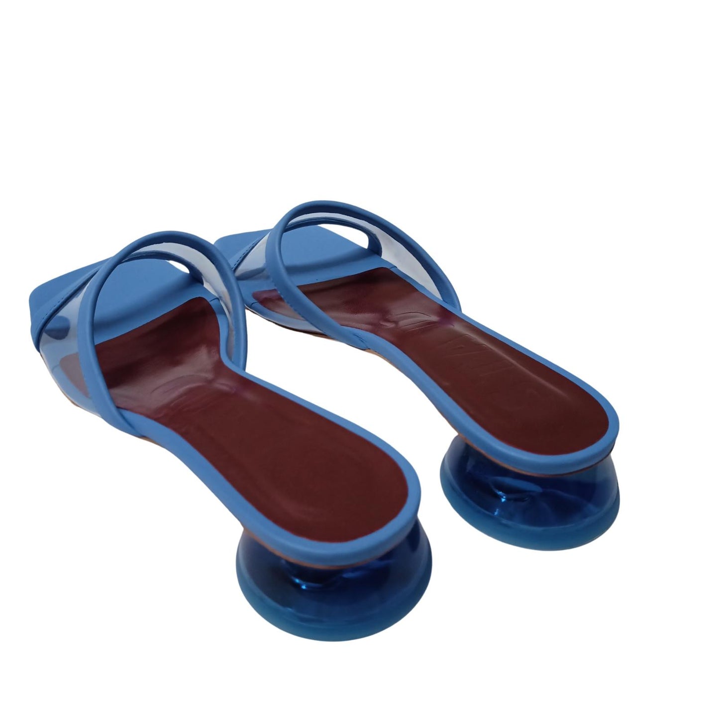 STAUD Blue Mid Heeled Sandals Simone Mid Heel Sandal Shoe UK 5 NEW RRP 270