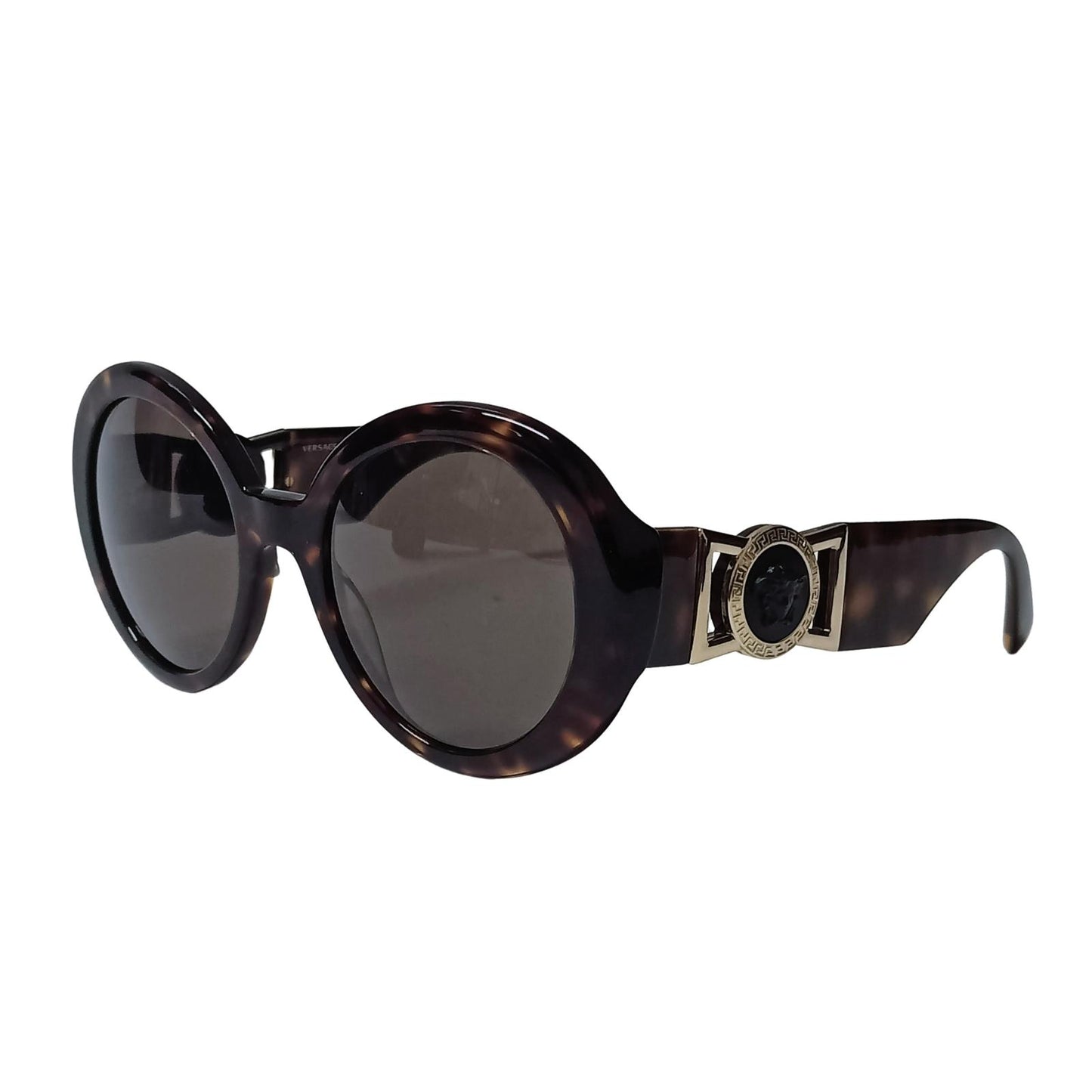 VERSACE Sunglasses Brown Round Medusa Temple Round Frames NEW RRP 235