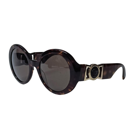 VERSACE Sunglasses Brown Round Medusa Temple Round Frames NEW RRP 235