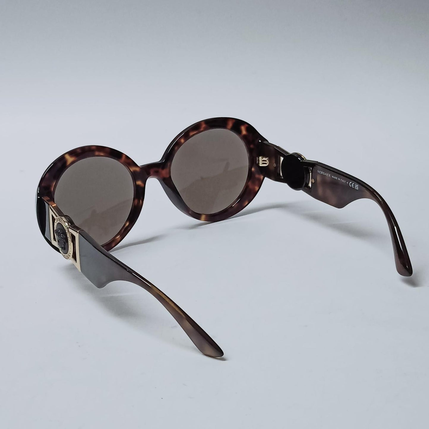 VERSACE Sunglasses Brown Round Medusa Temple Round Frames NEW RRP 235