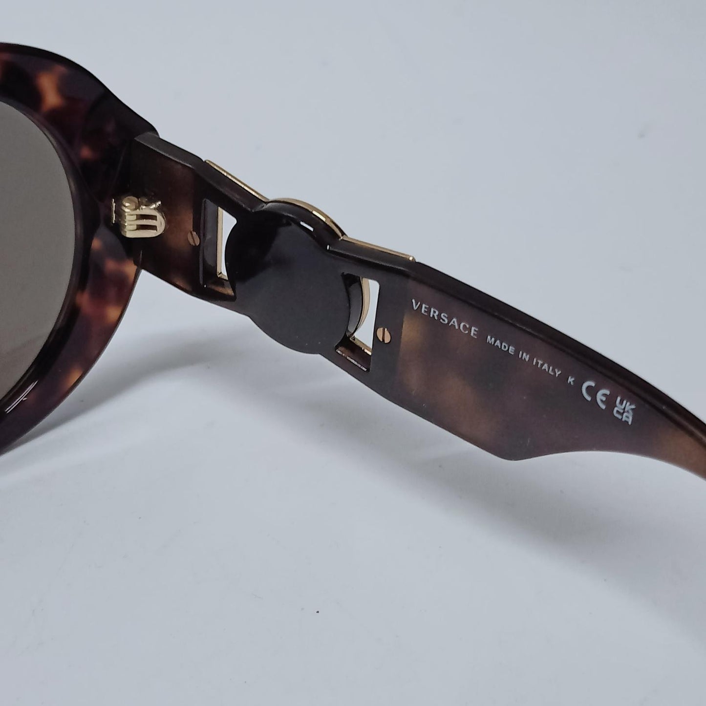 VERSACE Sunglasses Brown Round Medusa Temple Round Frames NEW RRP 235