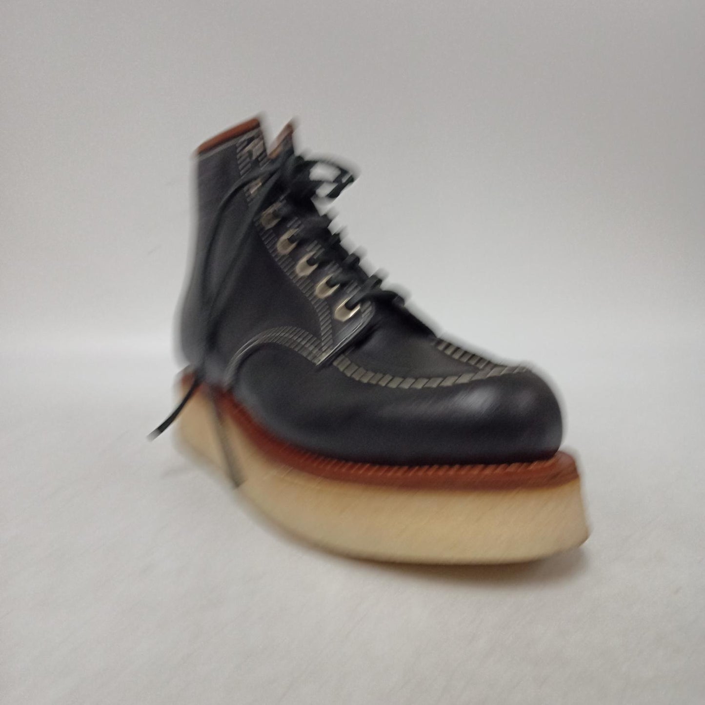 KENZO Ladies Black Combat Classic Boot Shoe Size UK 6 NEW RRP 460