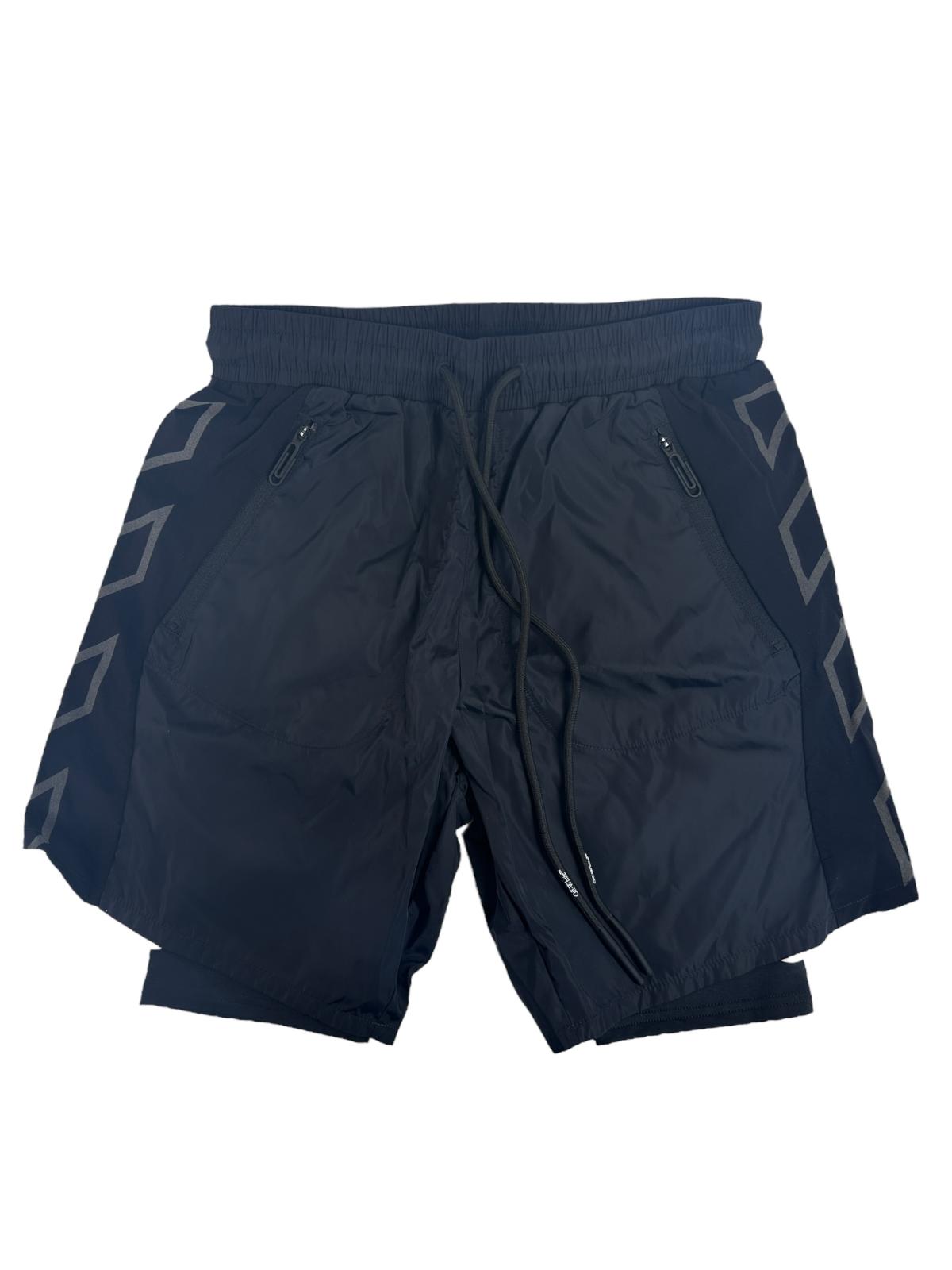 OFF WHITE Activewear 2 Layer Nylon Gym Shorts Black XXS NEW RRP 300