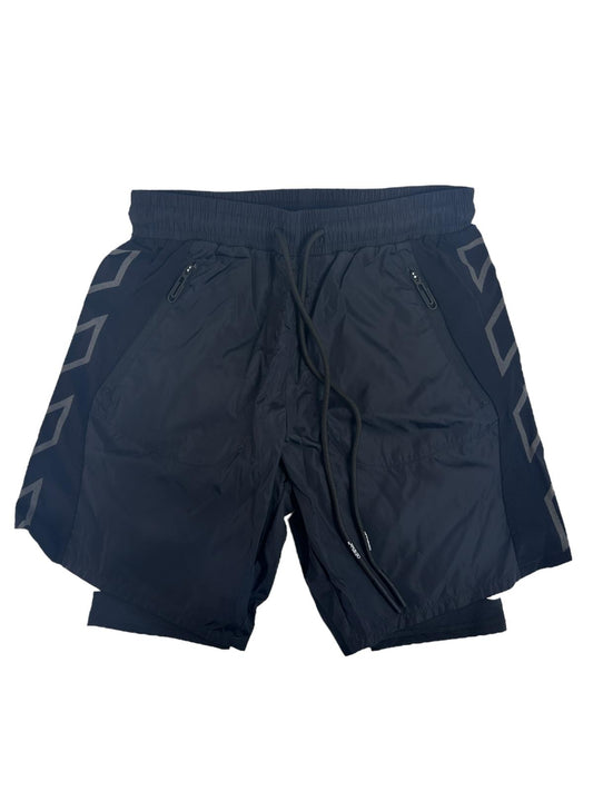OFF WHITE Activewear 2 Layer Nylon Gym Shorts Black XXS NEW RRP 300