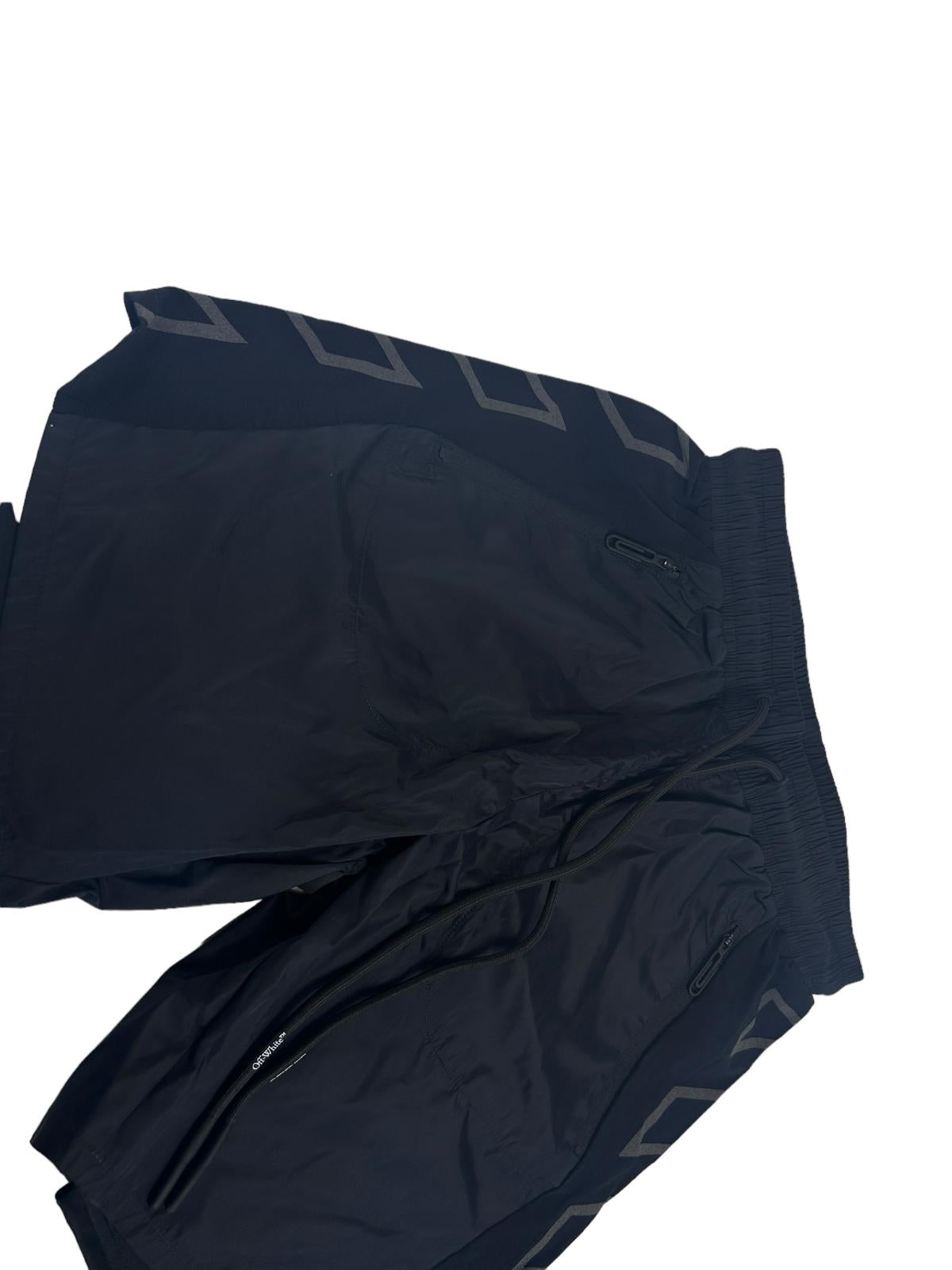 OFF WHITE Activewear 2 Layer Nylon Gym Shorts Black XXS NEW RRP 300