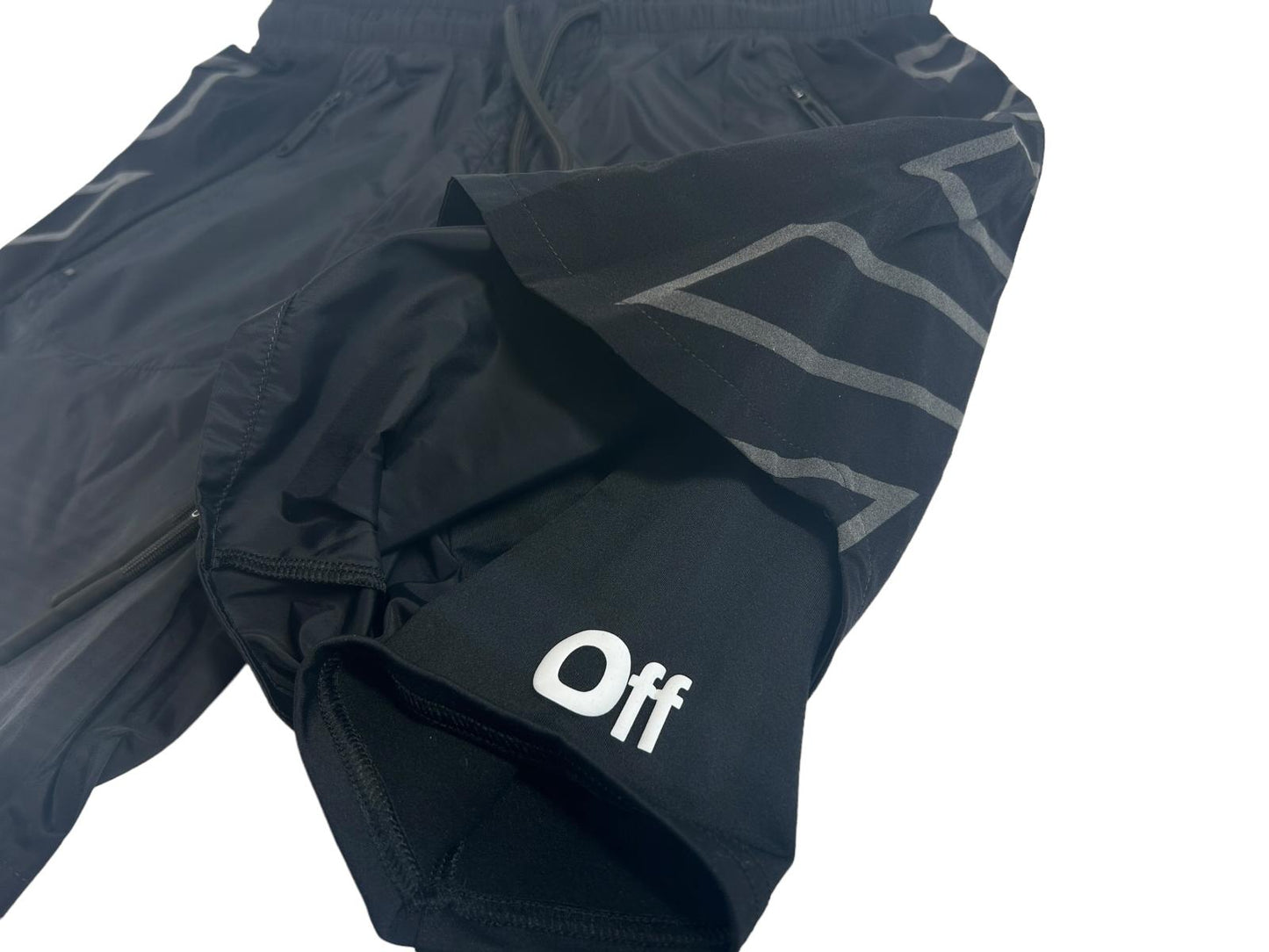 OFF WHITE Activewear 2 Layer Nylon Gym Shorts Black XXS NEW RRP 300