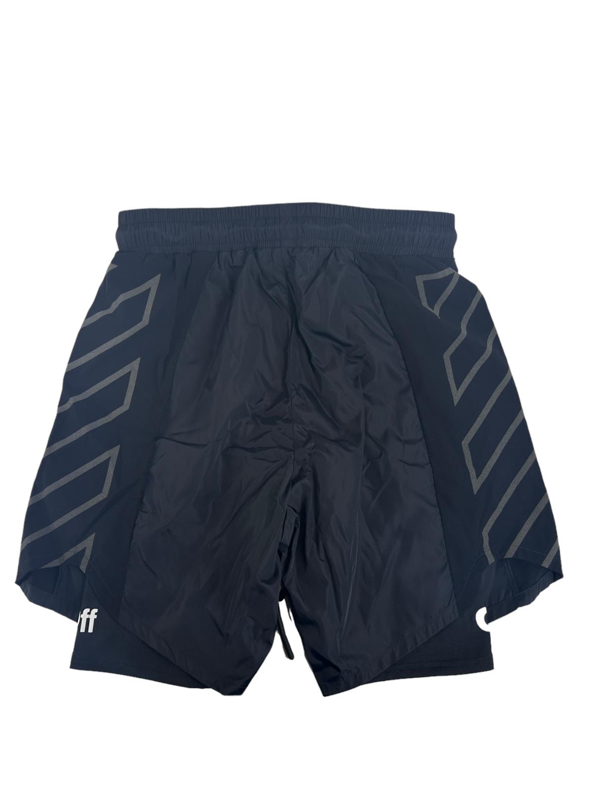 OFF WHITE Activewear 2 Layer Nylon Gym Shorts Black XXS NEW RRP 300
