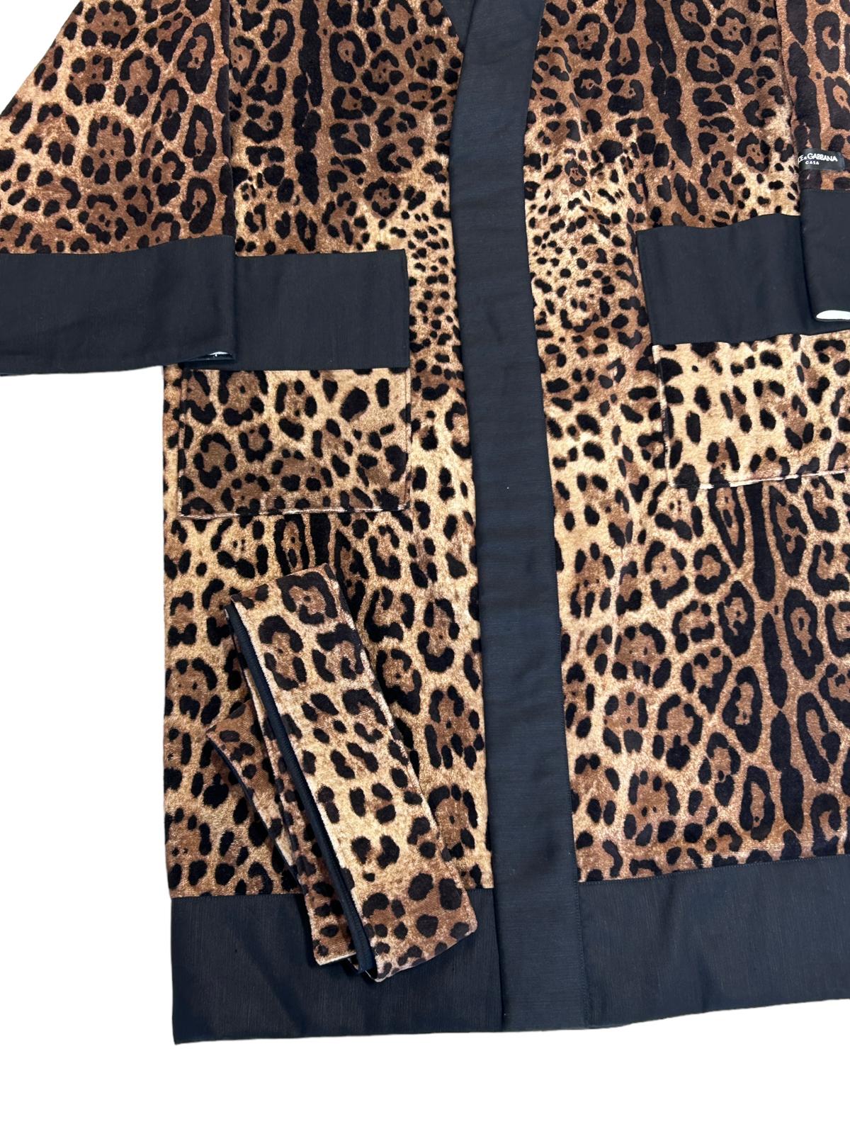 DOLCE & GABBANA Leopard Print Bath Robe Small NEW RRP 950
