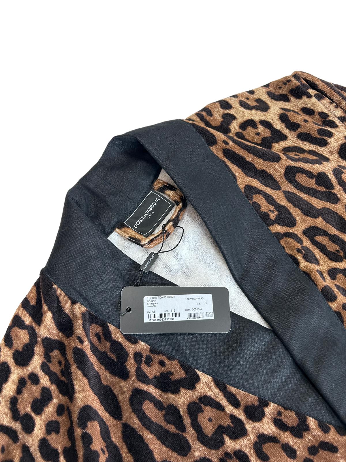 DOLCE & GABBANA Leopard Print Bath Robe Small NEW RRP 950