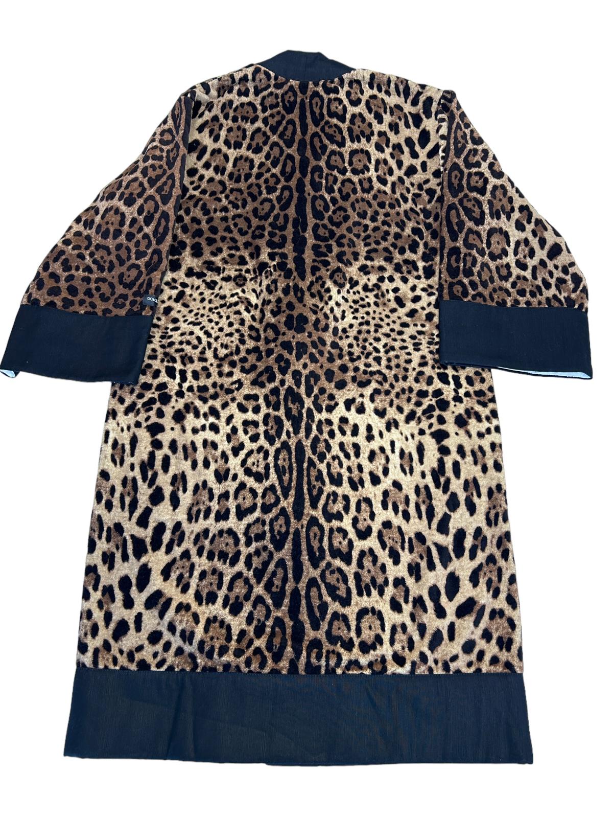DOLCE & GABBANA Leopard Print Bath Robe Small NEW RRP 950