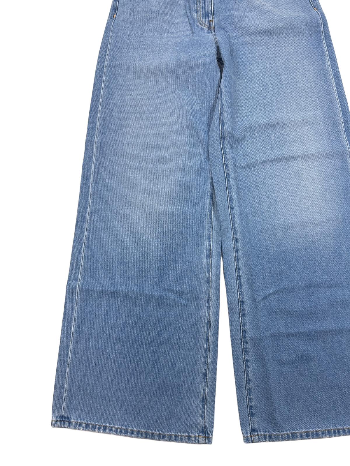 VERSACE Denim Cotton Blue Wide Leg Jeans Size 27 NEW RRP 640