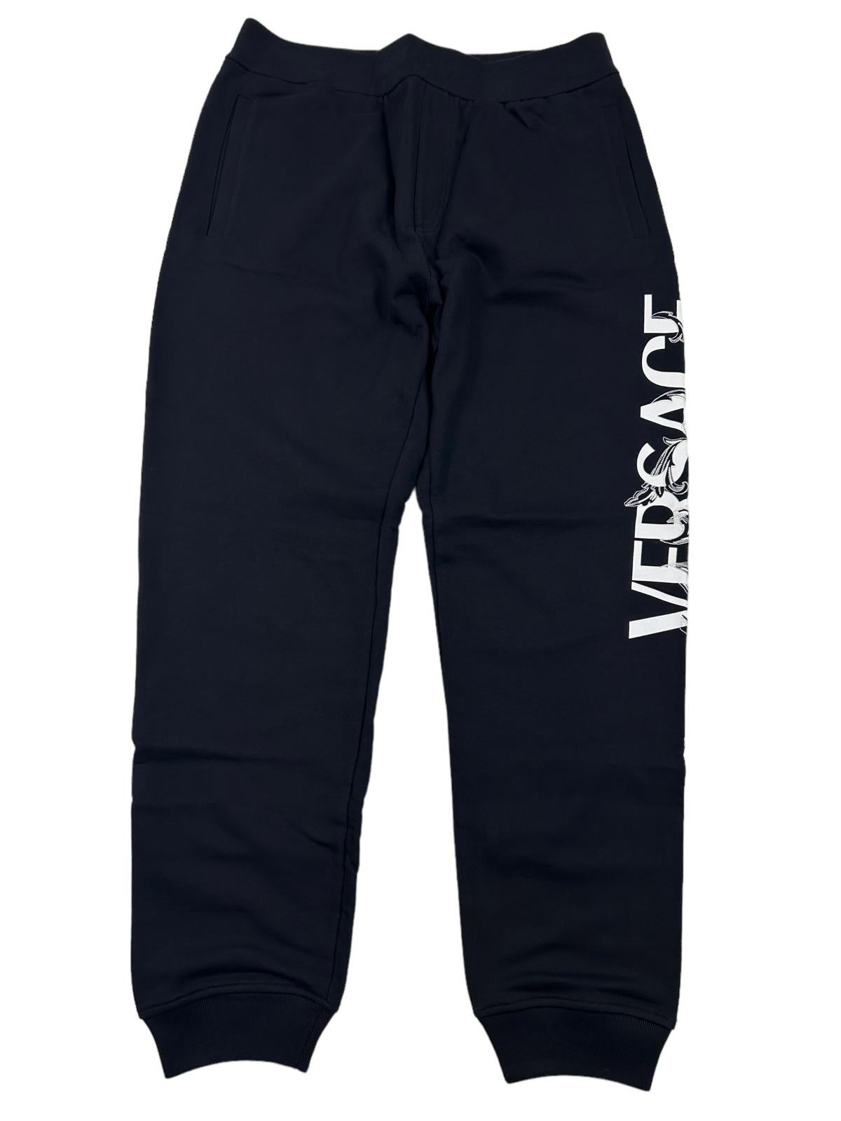 VERSACE Black Track Pants Tessuto Large NEW RRP 700