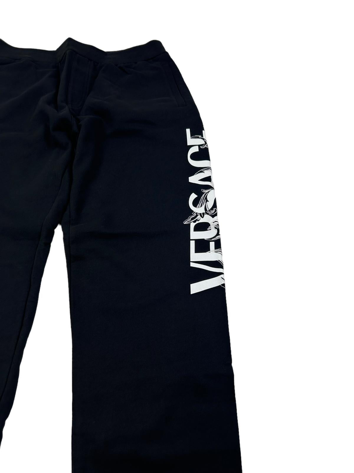 VERSACE Black Track Pants Tessuto Large NEW RRP 700