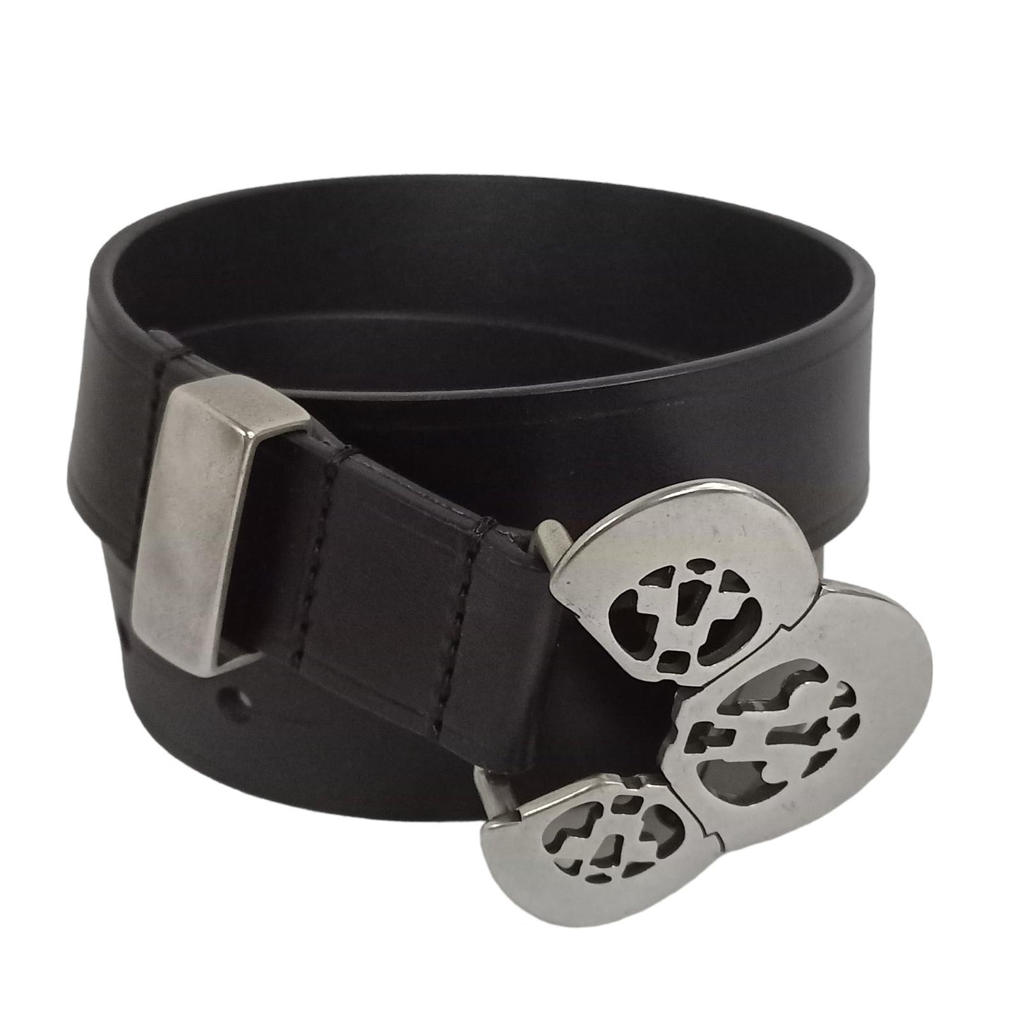 ISABEL MARANT Black Skinny Belts Isbael M Louama Slvr Hw Blt Size 75 NEW RRP 295